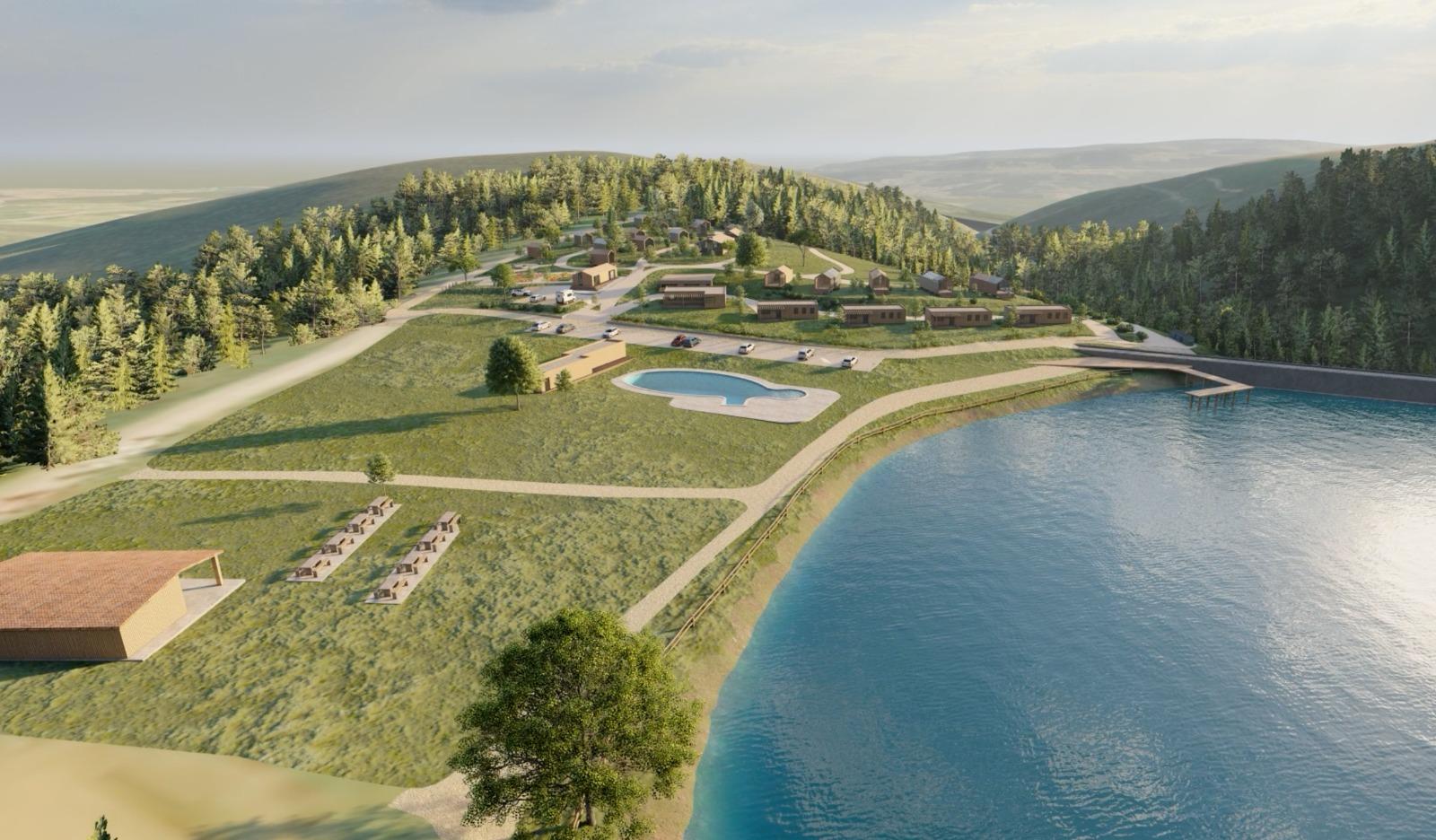 Así será el nuevo complejo turístico de Beche, en Abegondo (Cedidas).