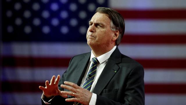 Jair Bolsonaro, durante su intervención en la Conferencia de Acción Política Conservadora (CPAC), en  Washington.