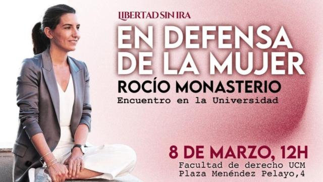 Cartel del acto convocado por 'Libertad Sin Ira' en la Facultad de Derecho.