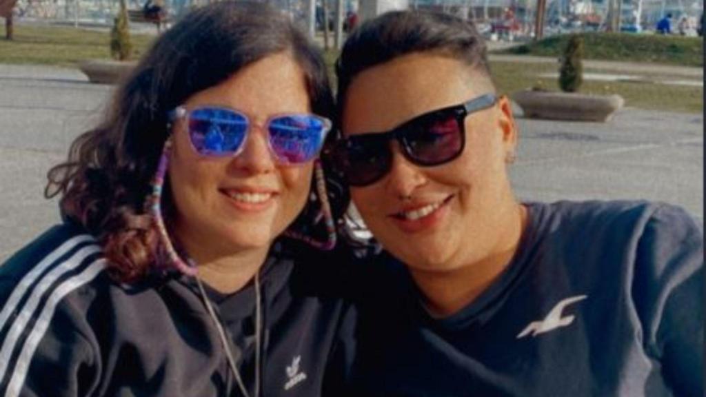 Thaynara y Ane en A Coruña.