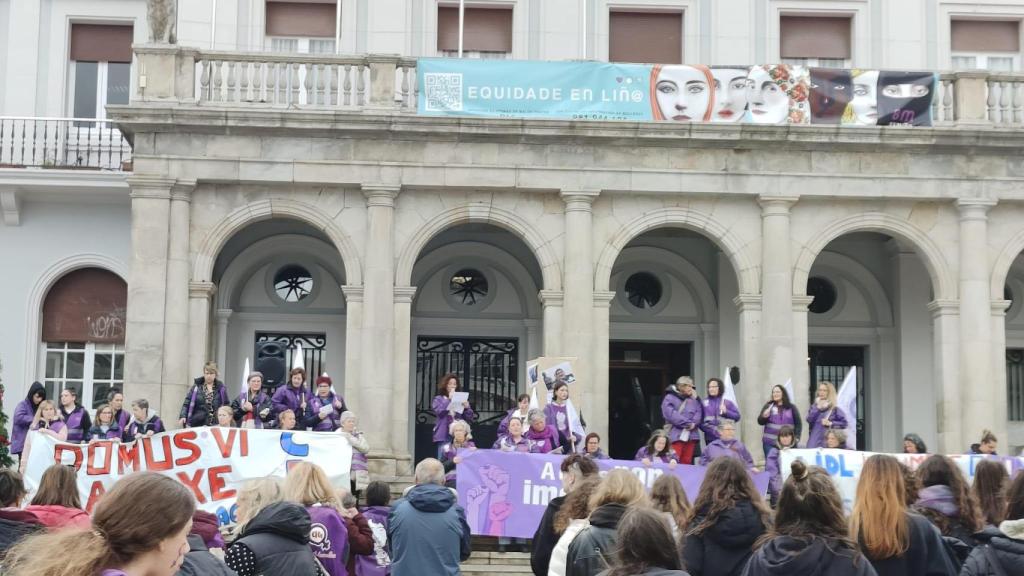 La marcha reivindicativa finalizó en la plaza de Armas