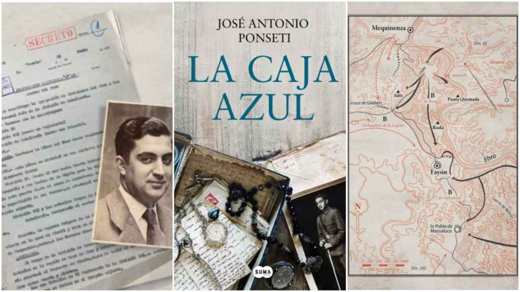 Imágenes y portada de ‘La caja azul’.