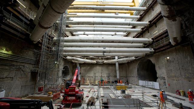 Interior de una de las obras de Ferrovial en Reino Unido.