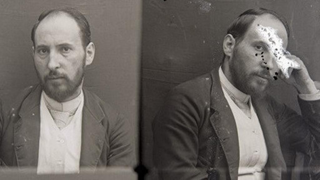 Autorretratos de Santiago Ramón y Cajal de 1885. Forman parte de la exposición 'Reazione nera'