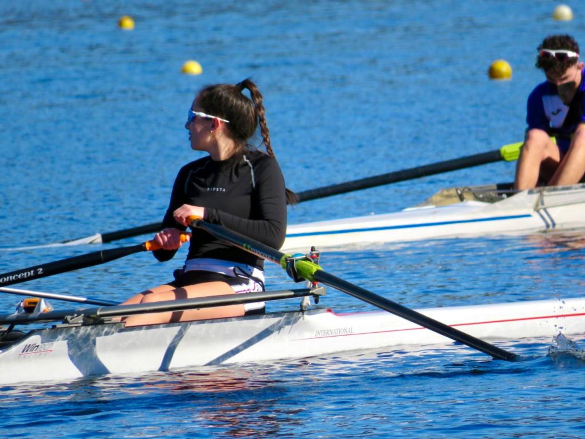 Candela durante uno de sus entrenamientos. Imágenes: cedidas