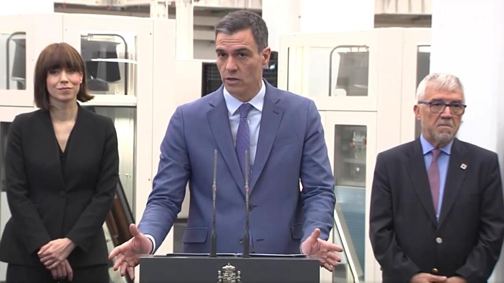 Pedro Sánchez esta mañana en Barcelona