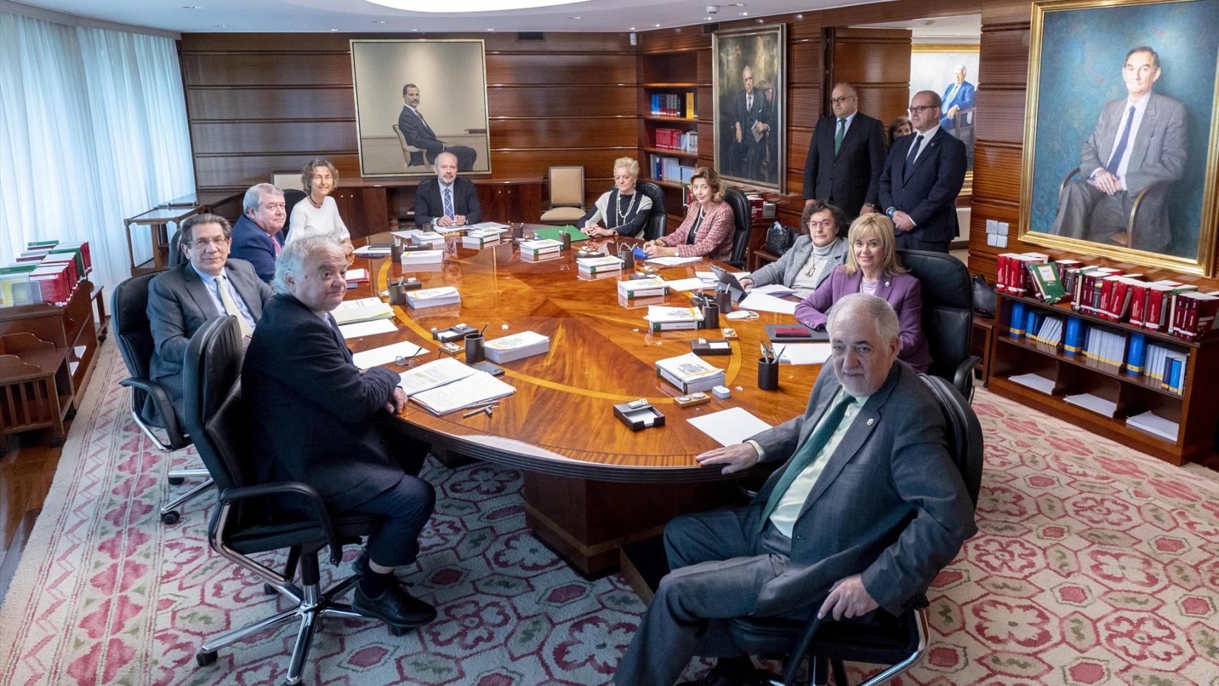 Primera reunión jurisdiccional del Tribunal Constitucional tras su última renovación, el pasado 24 de enero./