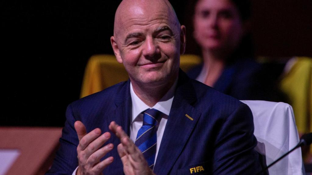 Infantino, durante un Congreso de la FIFA en Kigali.