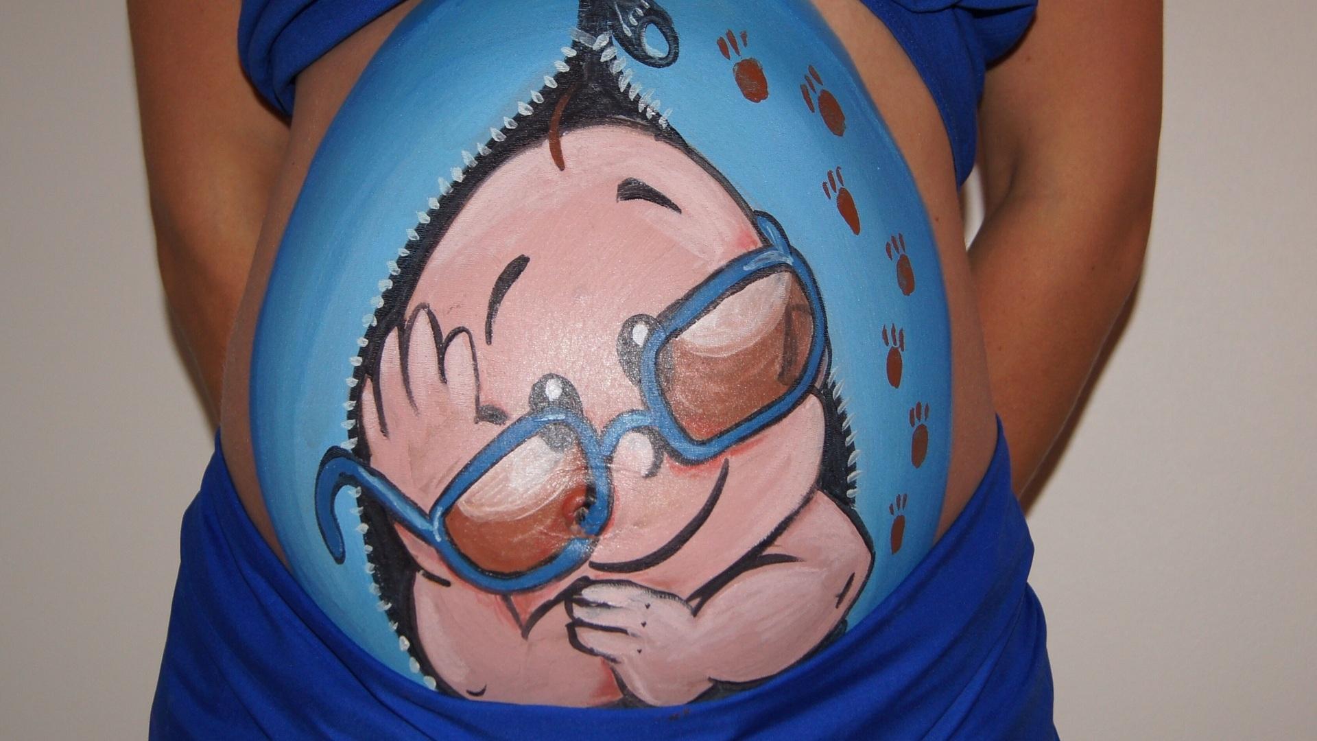 Resultado de una sesión de ‘belly painting’. Foto: Pxhere
