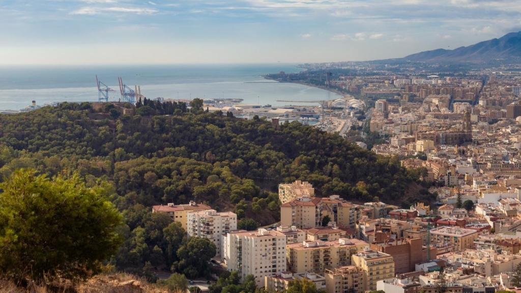 Vista del Monte Gibralfaro de Málaga.