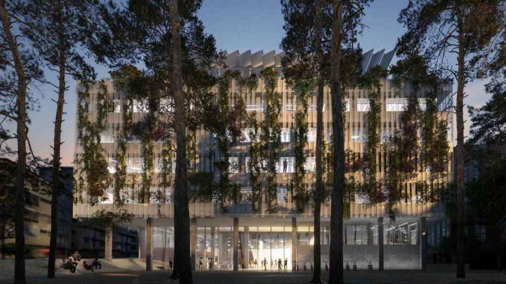 Infografía de la fachada del Centro de Asociacionismo de Vigo.