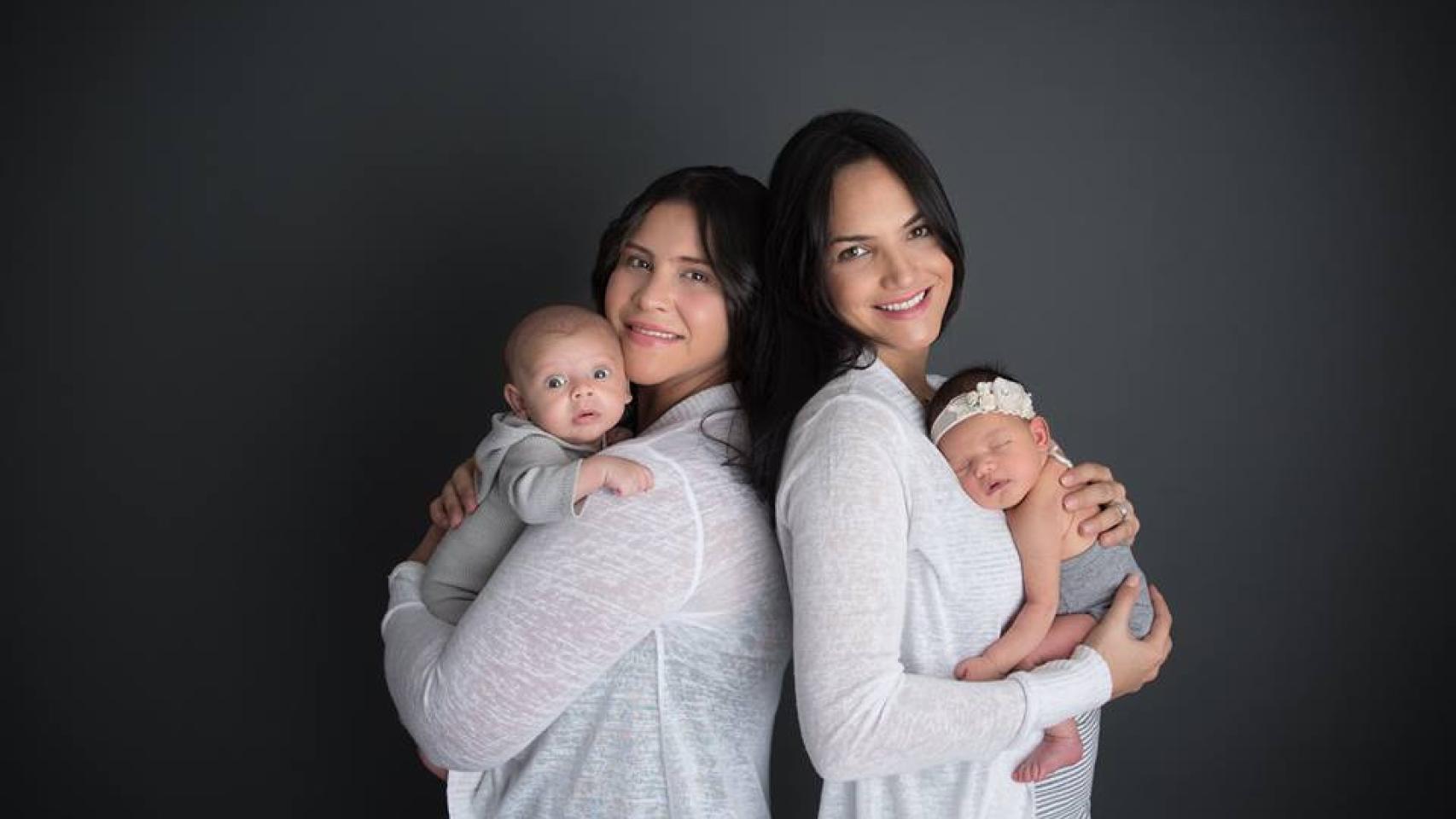 Una familia homoparental .