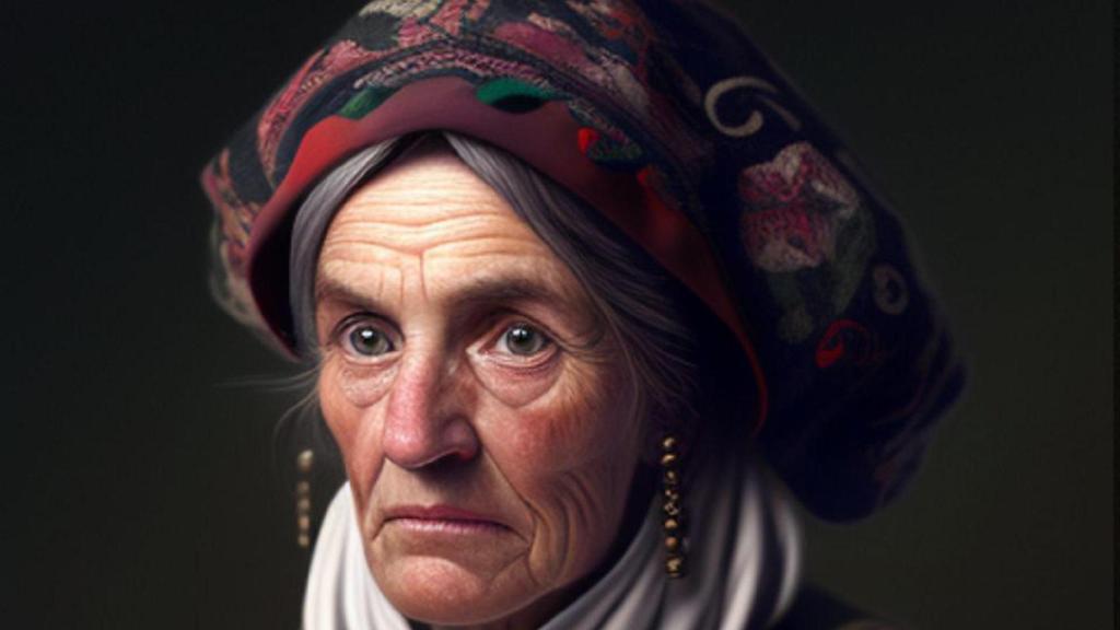 La mujer gallega recreada por Inteligencia Artificial.