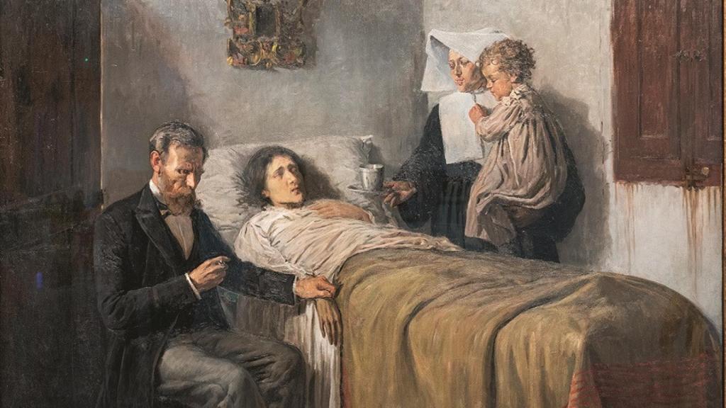 Pablo Picasso: 'Ciencia y caridad', 1897. Museo Picasso de Barcelona. Imagen: © Sucesión Pablo Picasso, VEGAP, Madrid, 2023