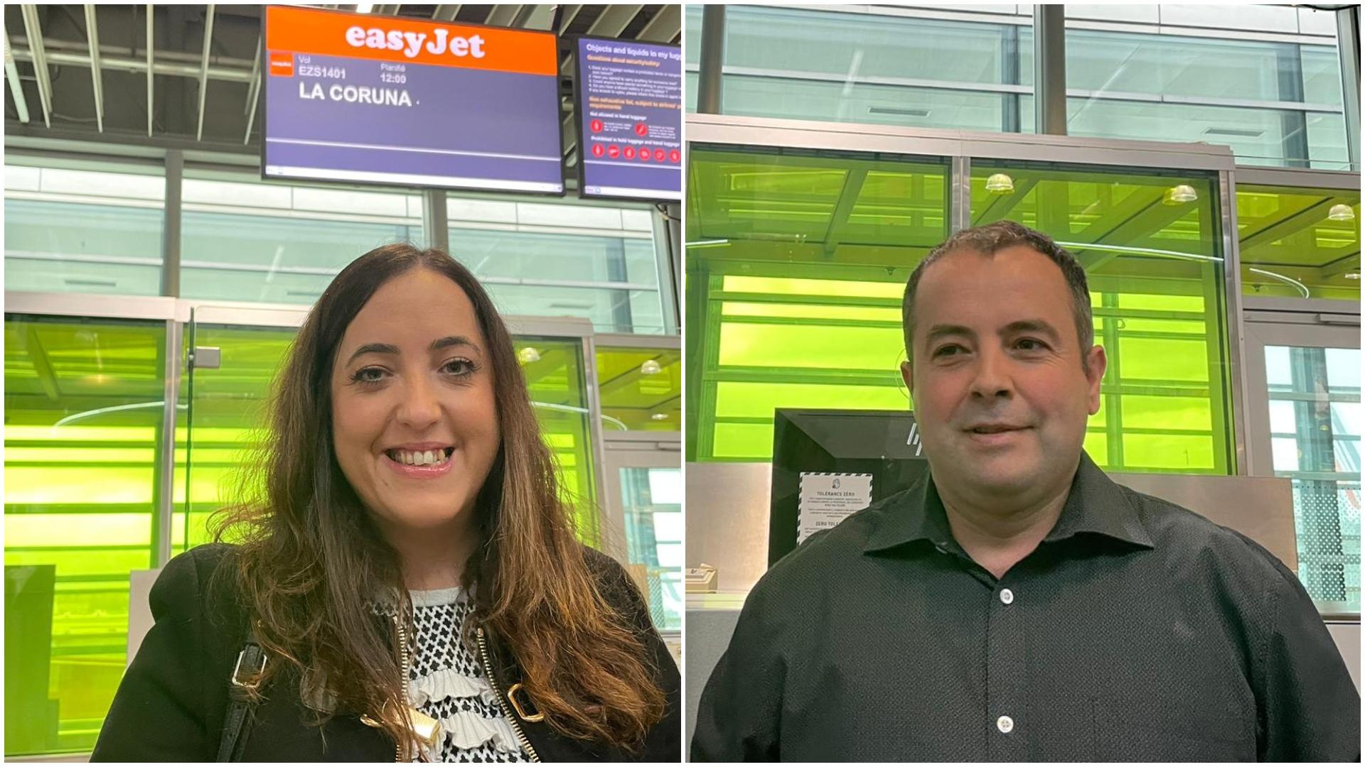 Carmen y José Manuel viajaron para visitar a su familia en Galicia