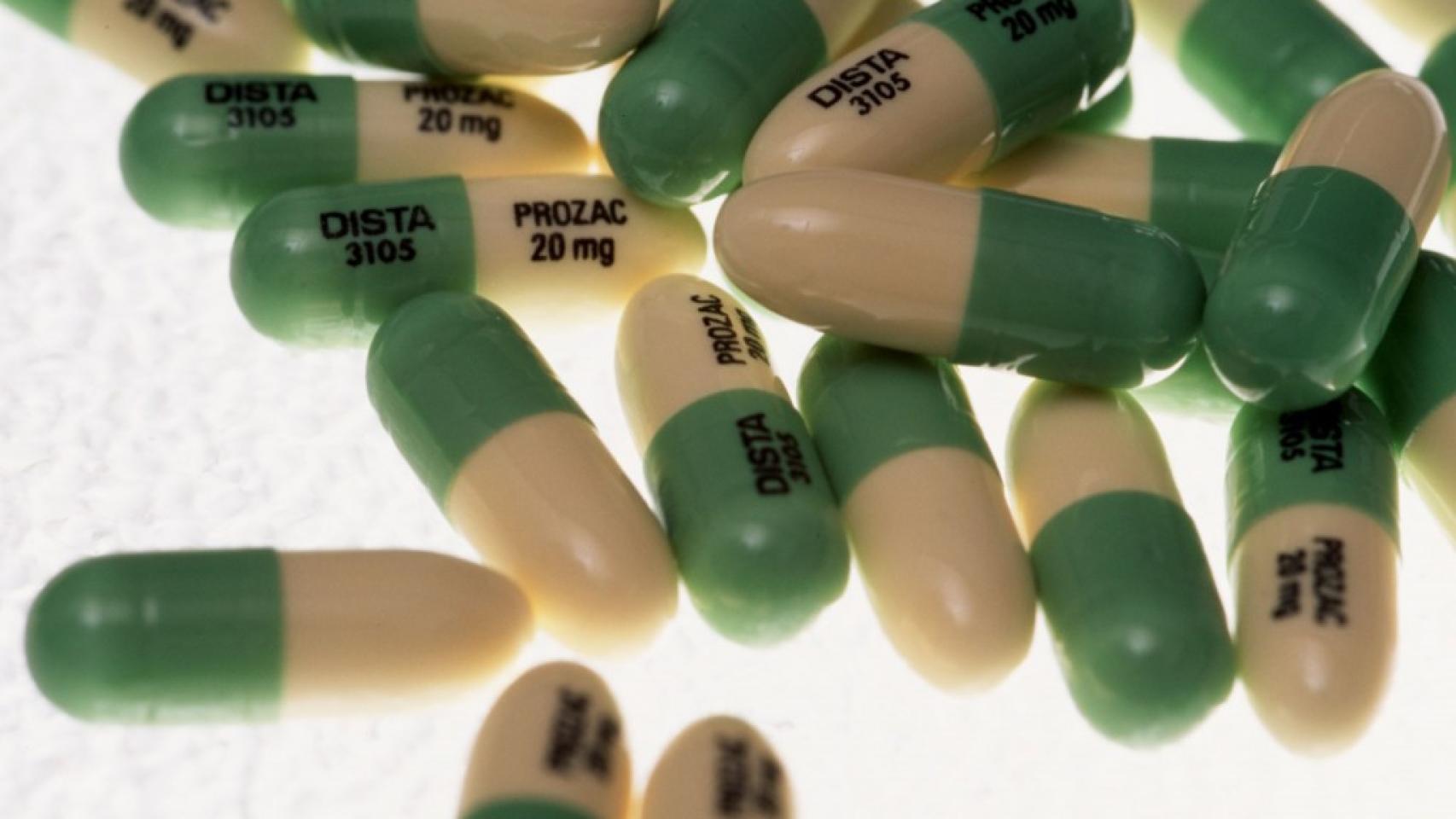 Pastillas de Prozac, un conocido antidepresivo.