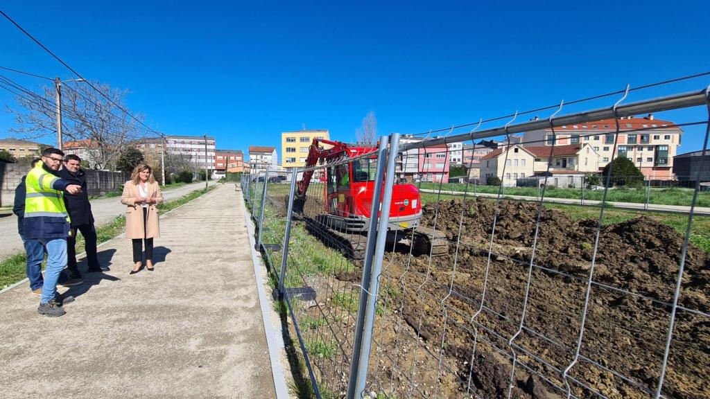 La alcaldesa comprobó el comienzo de los trabajos
