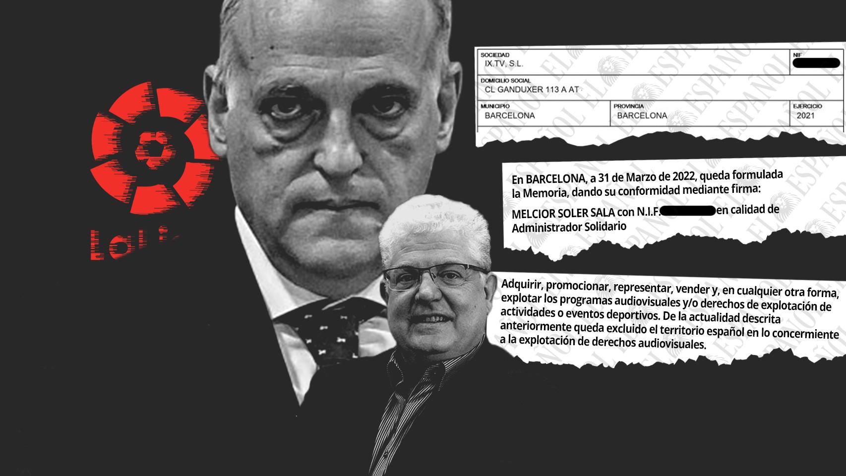 Javier Tebas y Melcior Soler Sala, en un fotomontaje