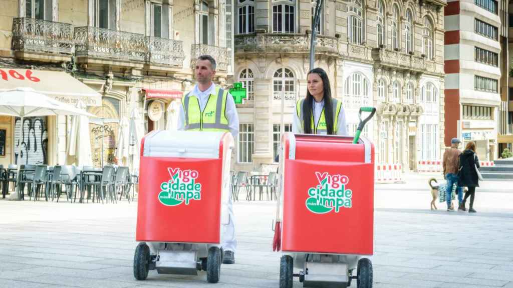 Servicio de limpieza municipal de Vigo.