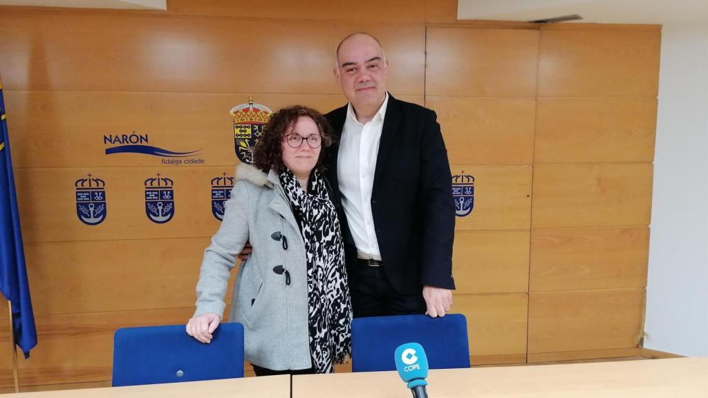 Catalina García y David Pita esta mañana