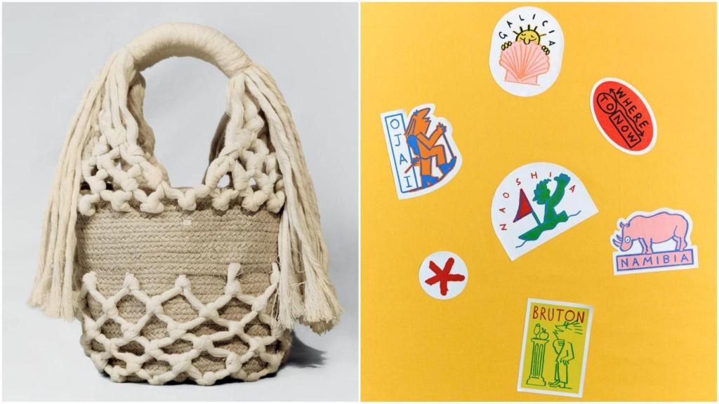 Wallpaper y bolsos cesto de las redeiras de Corme (A Coruña) entre las novedades de Zara