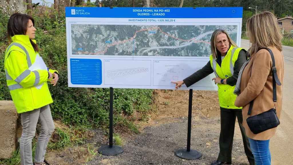 Presentación de la nueva senda peatonal de Salvaterra de Miño (Pontevedra).