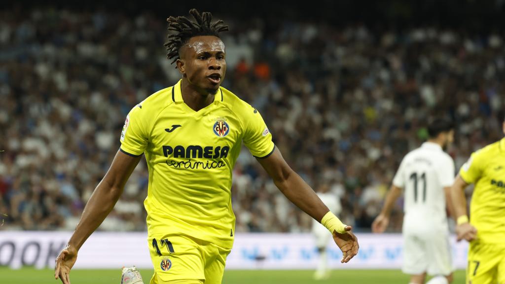 Samu Chukwueze celebra un gol en el Real Madrid - Villarreal