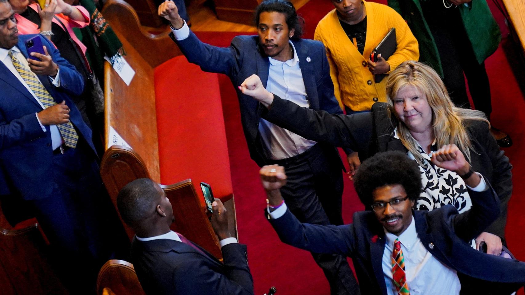 Los miembros del Partido Demócrata expulsados en Tennesse.