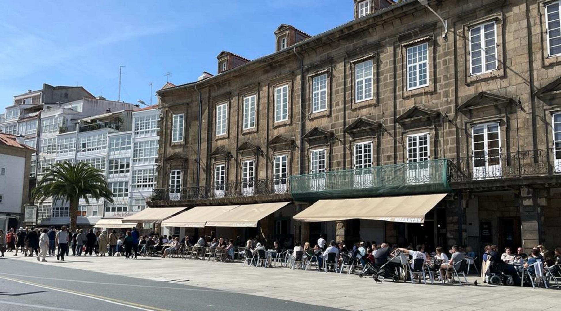 Terrazas de La Marina de A Coruña.