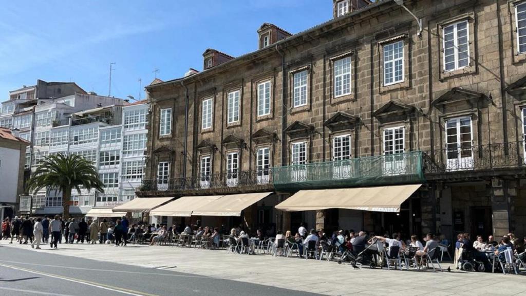 Terrazas de La Marina de A Coruña.
