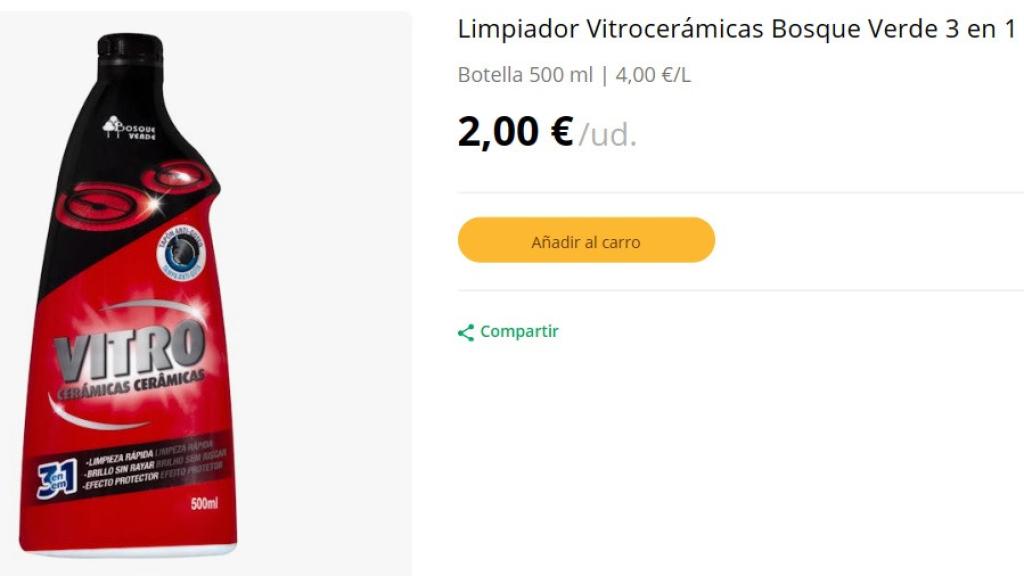 Limpiador vitrocerámica.