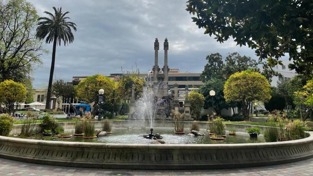La fuente de los Jardines de Méndez Núñez de A Coruña.