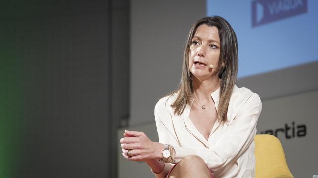 Lara Méndez, alcaldesa de Lugo, durante su intervención en la primera jornada del II Foro Económico Español en Galicia 'La Galicia que viene'.