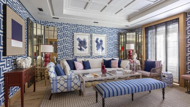 El espacio 'Azul y Rojo' en Casa Decor 2023.