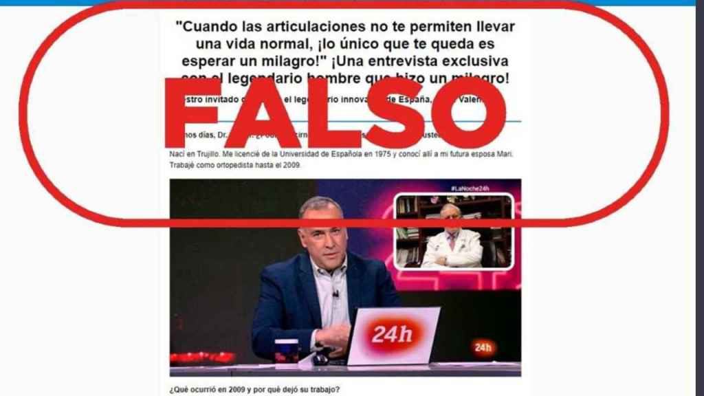 Imagen de la publicación de una entrevista falsa a Xabier Fortes.