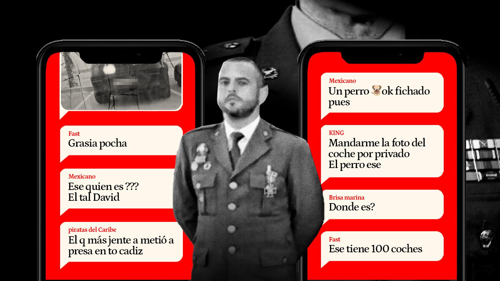 Algunos de los mensajes de los narcotraficantes tras localizar un vehículo de Oliva.