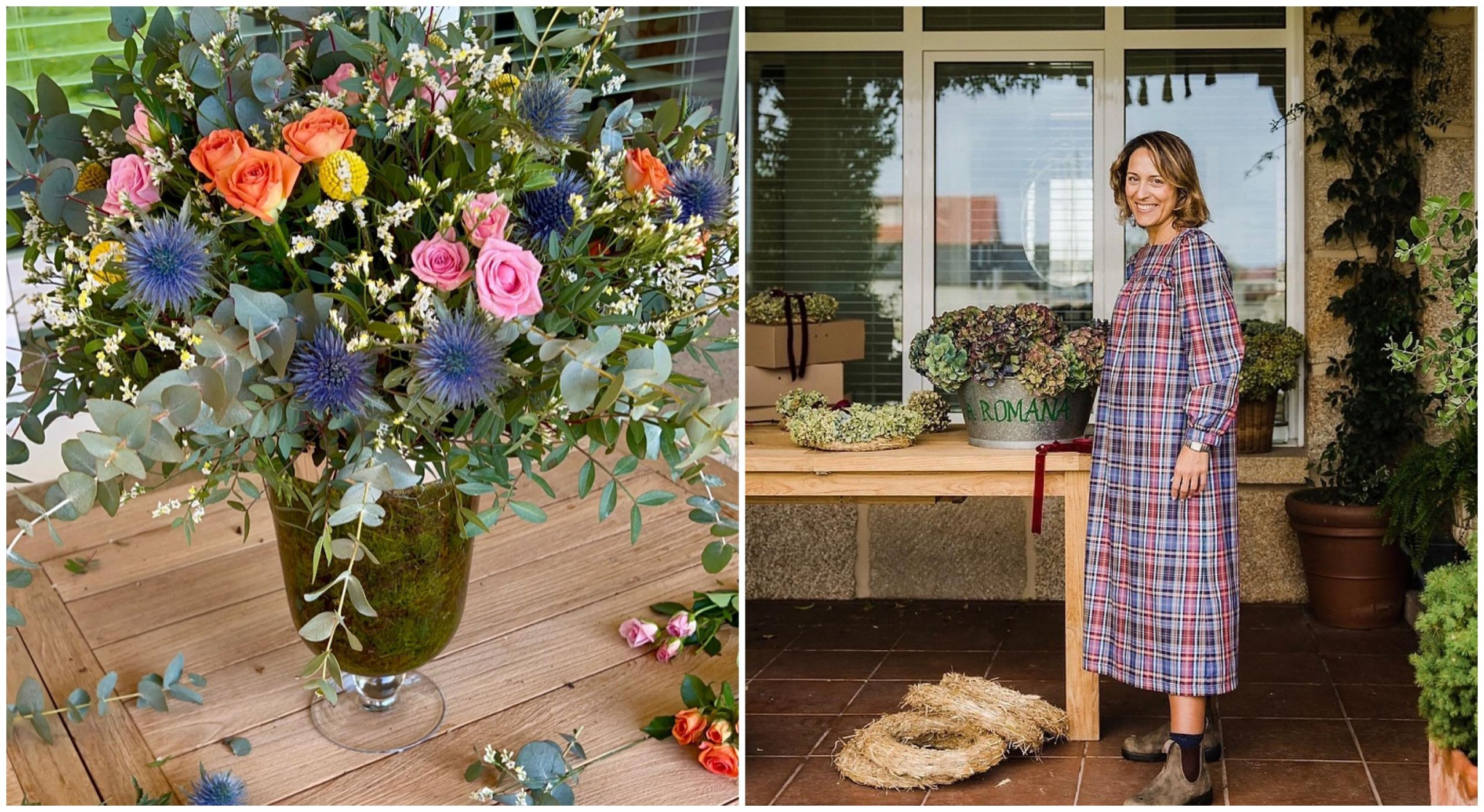 Arte floral y moda de La Romana, Ribadumia. Foto: Cedida