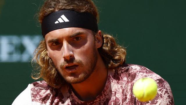 Tsitsipas, durante un partido en el Masters 1000 de Montecarlo.