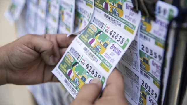 Imagen de archivo de un puesto de venta de lotería de la ONCE.