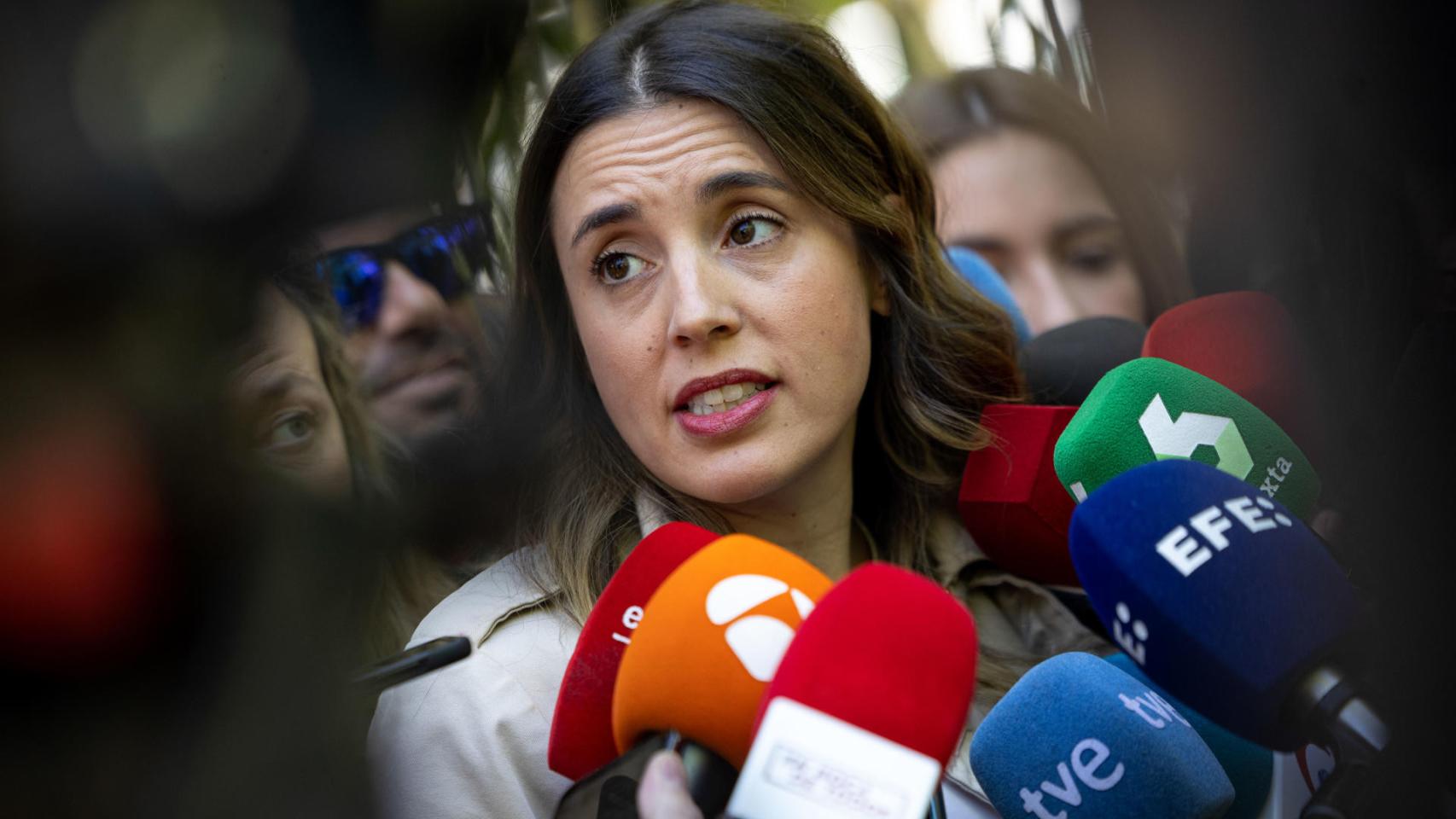 La ministra de Igualdad, Irene Montero, este lunes.