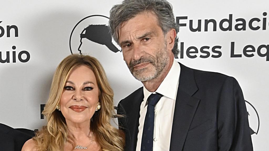 La actriz y presentadora Ana García Obregón y el arquitecto César Vidal el día de la presentación oficial de la Fundación Aless Lequio.