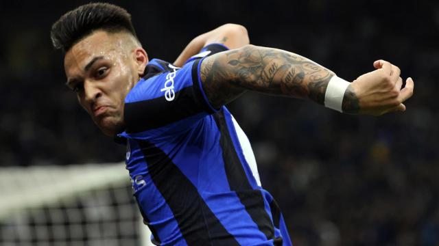 Lautaro celebra su gol ante el Benfica.