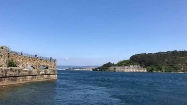 Vista de la ría de Ferrol desde el castillo de San Felipe