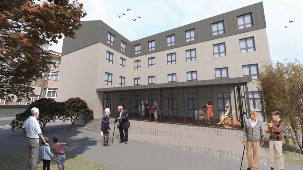 Infografía del nuevo aspecto que lucirá la residencia de Ponteareas (Pontevedra).