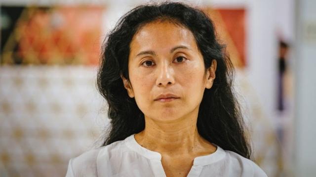 Sandra Gamarra en su exposición de 2021 en la Sala Alcalá 31 de Madrid. Foto: Europa Press