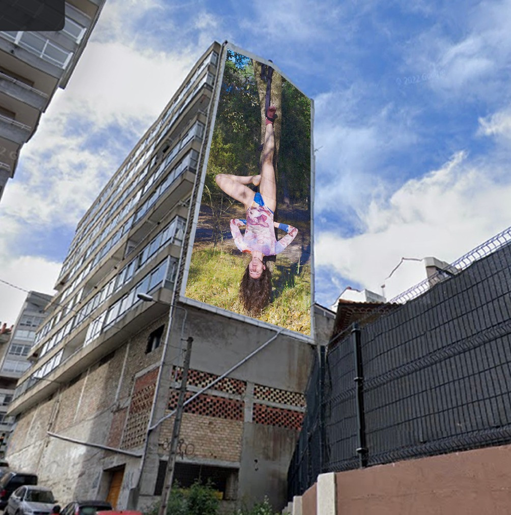 Montaje de cómo será el mural de Alba Fabre.