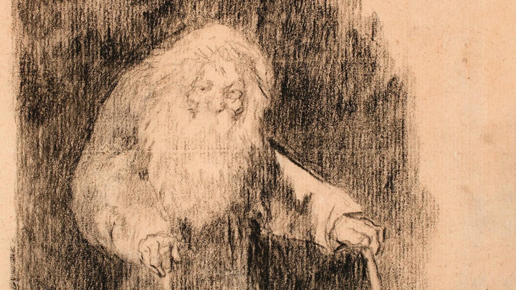 Francisco de Goya: fragmento de 'Aún aprendo' (h. 1826). Museo del Prado