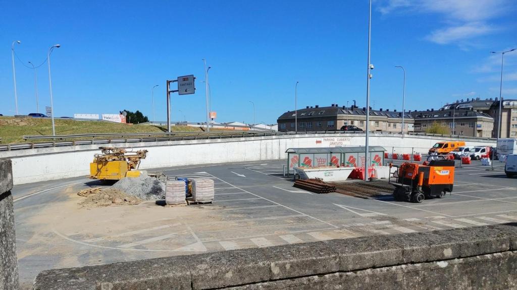 El parking de Alcampo, en Palavea.