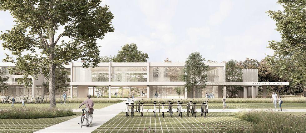 Panorámica el nuevo campus de Coruña British International School (Cedida).