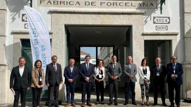 Carlos García Carbayo durante su participación en la inauguración de la Avenida de Salamanca en el Puerto de Aveiro